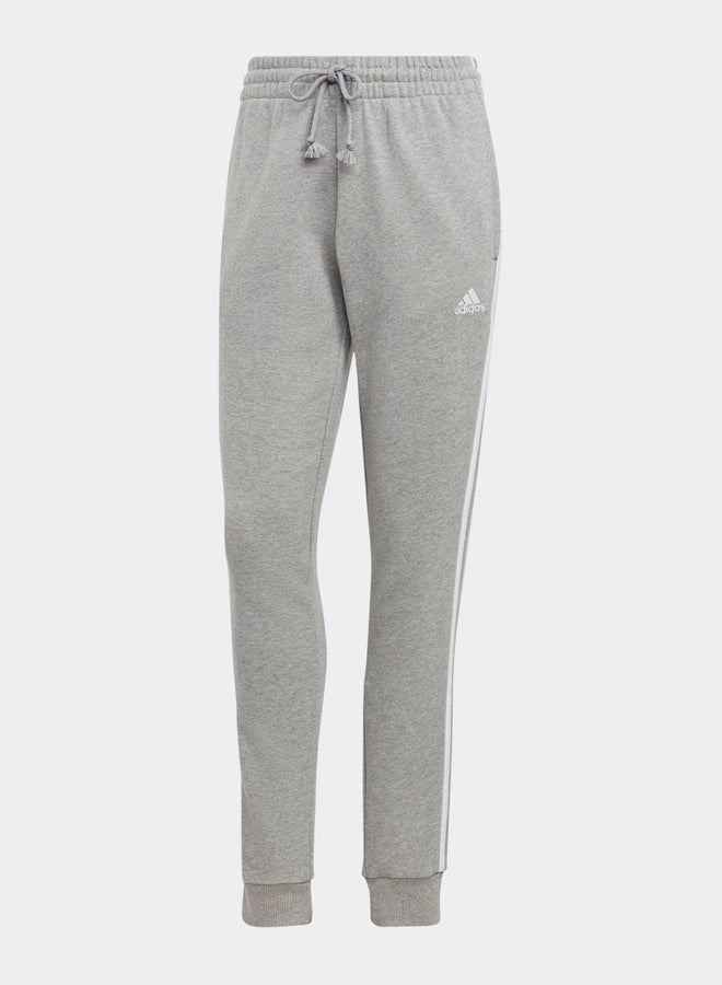 Adidas بنطال رياضي أساسيات 3 خطوط فرينش تيري بأساور - Image 1